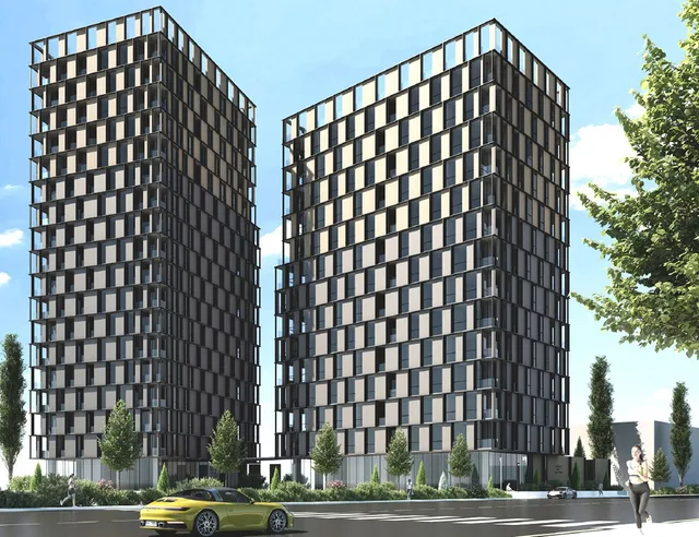 Garden Hill Residence-ի աշտարակները՝ նախշավոր ճակատներով